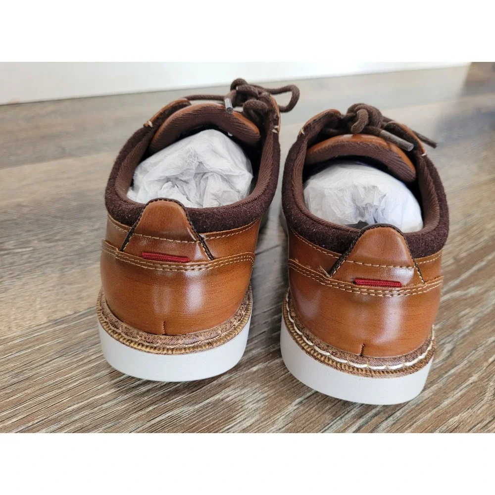 Stacy Adams Synergy Boys Wingtip Oxford Dress Shoes Cognac Brown 1M 43436-221